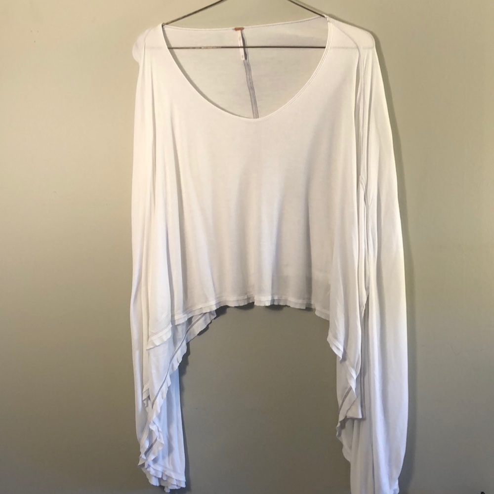 Free people anthro asymmetrical drape top